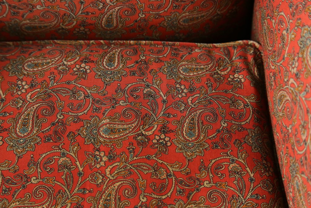 アメリカヴィンテージ　激レア!!幻の逸品　Ralph Lauren Home(ラルフローレン ホーム)　クラシカルな雰囲気漂うウィングバックソファ　定価約130万円　※退色あり　(R-081798)