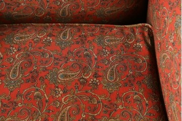 アメリカヴィンテージ　激レア!!幻の逸品　Ralph Lauren Home(ラルフローレン ホーム)　クラシカルな雰囲気漂うウィングバックソファ　定価約130万円　※退色あり　(R-081798)
