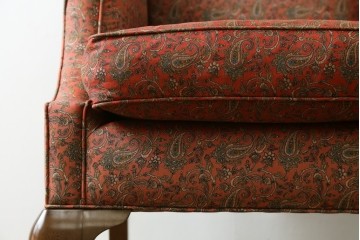 アメリカヴィンテージ　激レア!!幻の逸品　Ralph Lauren Home(ラルフローレン ホーム)　クラシカルな雰囲気漂うウィングバックソファ　定価約130万円　※退色あり　(R-081798)
