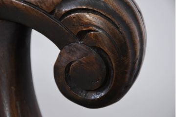 イギリスアンティーク　上手物!!　素晴らしい彫刻の高級アームチェア(椅子、サロンチェア、ダイニングチェア、英国)(R-081799)