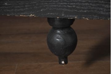 フランスアンティーク　ペイント仕上げ限定　特大!!　オーク材　ツートーンカラーがお洒落なグレモン錠付きのセパレートキャビネット(収納棚、戸棚、食器棚、カップボード、ブックケース、本箱、バラ売り可能)(R-081809)