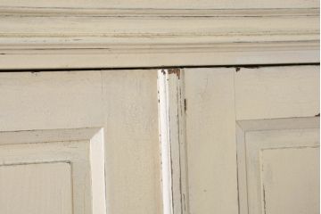 フランスアンティーク　特大!!　高さ2.6m　シャビーな風合いがお洒落なフレンチキャビネット(収納棚、戸棚、ワードローブ、バラ売り可能)(R-081815)