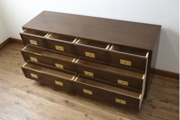 中古　超美品　ほぼ新品　カリモク家具(karimoku)　domani(ドマーニ)　Morganton(モーガントン)　上品な佇まいのドロワーチェスト(サイドチェスト、引き出し、店舗什器)(定価約49万円)(R-081818)
