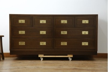 中古　超美品　ほぼ新品　カリモク家具(karimoku)　domani(ドマーニ)　Morganton(モーガントン)　上品な佇まいのドロワーチェスト　定価約49万円　(R-081819)