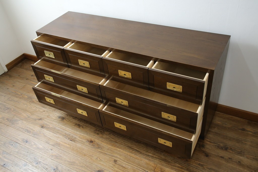 中古　超美品　ほぼ新品　カリモク家具(karimoku)　domani(ドマーニ)　Morganton(モーガントン)　上品な佇まいのドロワーチェスト　定価約49万円　(R-081819)