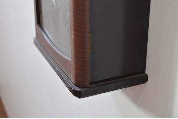 和製アンティーク　Meiji(明治時計社)　大正ロマン　洋風の意匠を取り入れたレトロで味わいのある柱時計(掛け時計、古時計、振り子時計)(R-081826)