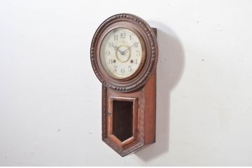 和製アンティーク　明治〜大正　愛知県時計製造共同組合(AICHIKEN　CLOCK-MAKERS'　UNION'S　MARK)　MADE(Y)TOKYO　レトロな雰囲気を高める掛け時計(柱時計、古時計、振り子時計)(R-081837)