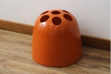 イタリアビンテージ　Artemide MILANO(アルテミデ)社　DEDALO(デダーロ)　コロンとしたフォルムが魅力的!近未来的なインテリアにおすすめのアンブレラスタンド(傘立て、かさ立て、ディスプレイ、店舗什器、ヴィンテージ)(R-081844)