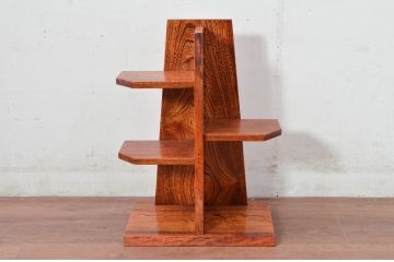 新古品　未使用　展示品　岩手岩泉・純木家具　漆塗り　栓材　木のあたたかみを感じる飾り棚(陳列棚、ディスプレイラック)(R-081845)