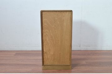 中古　未使用展示品　新古品　内部桐材　職人手作り　美しい柾目のシンプルな7段小引き出し(卓上収納、小物収納、サイドチェスト)(定価約15万円)(R-081851)