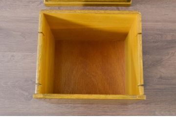 中古　未使用　展示品　新古品　職人手作り　栓材　空間に馴染むシンプルなごみ箱(ゴミ箱、ちり箱、くず入れ、ダストボックス)(R-081852)