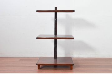 中古　未使用　展示品　新古品　栓材　漆塗り　心地よい木の風合いが魅力的な飾り棚(オープンラック、陳列棚、シェルフ、ディスプレイラック)(定価約12万円)(R-081858)