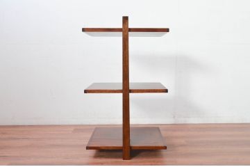 中古　未使用　展示品　新古品　栓材　漆塗り　心地よい木の風合いが魅力的な飾り棚(オープンラック、陳列棚、シェルフ、ディスプレイラック)(定価約12万円)(R-081858)
