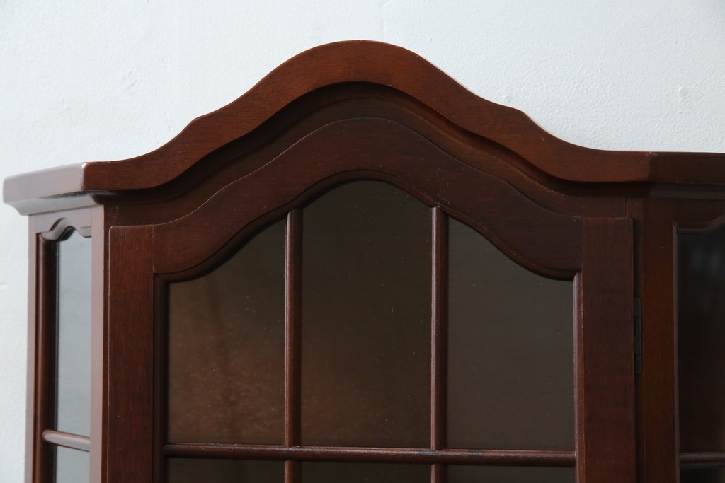 中古　三面ガラス　見せる収納にぴったりなウォールキャビネット　(R-081859)