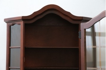 中古　三面ガラス　見せる収納にぴったりなウォールキャビネット　(R-081859)