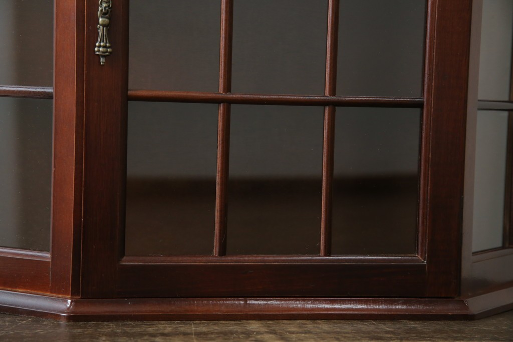 中古　三面ガラス　見せる収納にぴったりなウォールキャビネット　(R-081859)