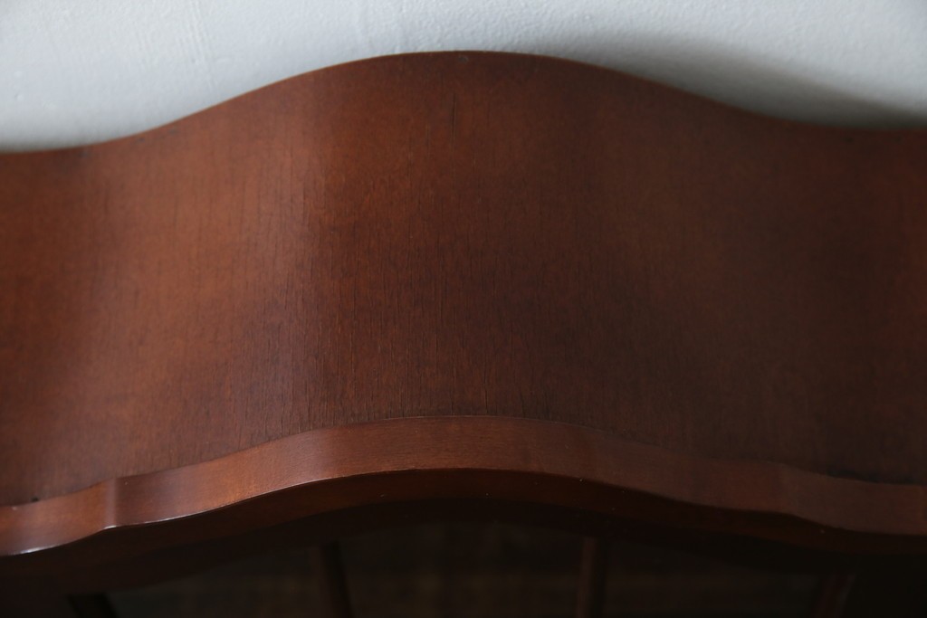 中古　三面ガラス　見せる収納にぴったりなウォールキャビネット　(R-081859)