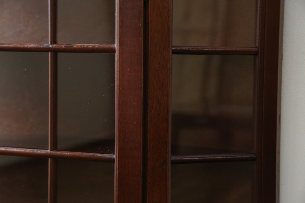 中古　三面ガラス　見せる収納にぴったりなウォールキャビネット　(R-081859)