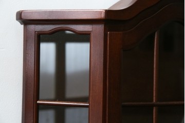 中古　三面ガラス　見せる収納にぴったりなウォールキャビネット　(R-081859)