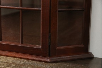 中古　三面ガラス　見せる収納にぴったりなウォールキャビネット　(R-081859)