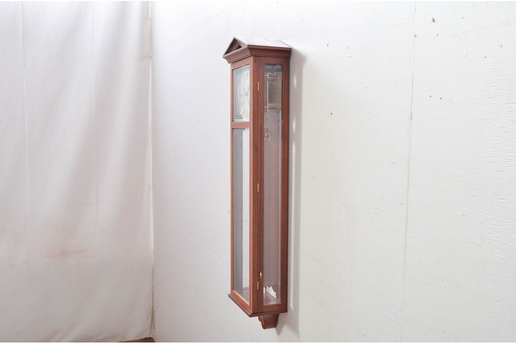 中古　美品　ドイツ　エルウィン・サトラ—(Erwin Sattler)社　三面面取りガラスの上品な高級柱時計　定価約60万円　(R-081863)