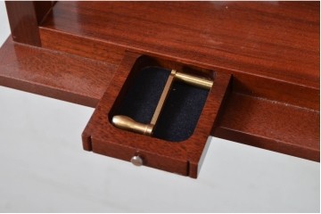 中古　美品　ドイツ　エルウィン・サトラ—(Erwin Sattler)社　三面面取りガラスの上品な高級柱時計　定価約60万円　(R-081863)
