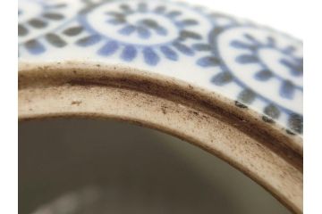 江戸期　古伊万里　染付　蛸唐草　山水図　匠の繊細な表現に引き付けられる銚子(花、急須、水注、酒器、和食器)(R-081865)