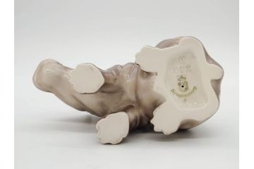 ドイツ　Goebel(ゲーベル)　Nymphenburg(ニンフェンブルグ)　カバ　生き生きとした造形が魅力のフィギュリン3点セット(動物、置物、オブジェ、ディスプレイ)(R-081868)