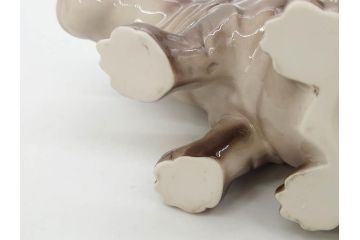 ドイツ　Goebel(ゲーベル)　Nymphenburg(ニンフェンブルグ)　カバ　生き生きとした造形が魅力のフィギュリン3点セット(動物、置物、オブジェ、ディスプレイ)(R-081868)