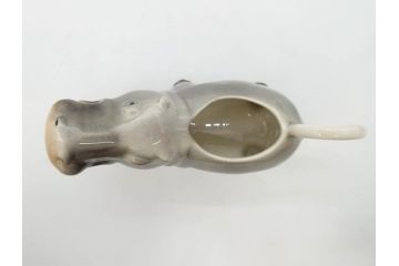 ドイツ　Goebel(ゲーベル)　Nymphenburg(ニンフェンブルグ)　カバ　生き生きとした造形が魅力のフィギュリン3点セット(動物、置物、オブジェ、ディスプレイ)(R-081868)