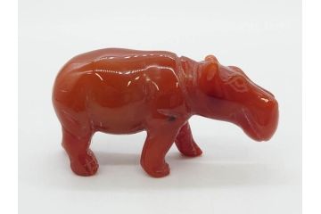 カバ　色々なカラーが楽しめる置物9点セット(彫刻、動物、アニマル、オブジェ、ディスプレイ)(R-081869)