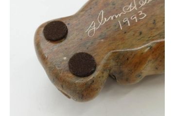 1993年　Glenn Heath?(グレン・ヒース)　カバ　上目遣いの表情に笑みが零れる置物3点セット(彫刻、動物、アニマル、オブジェ、ディスプレイ)(R-081870)