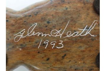 1993年　Glenn Heath?(グレン・ヒース)　カバ　上目遣いの表情に笑みが零れる置物3点セット(彫刻、動物、アニマル、オブジェ、ディスプレイ)(R-081870)
