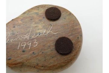 1993年　Glenn Heath?(グレン・ヒース)　カバ　上目遣いの表情に笑みが零れる置物3点セット(彫刻、動物、アニマル、オブジェ、ディスプレイ)(R-081870)