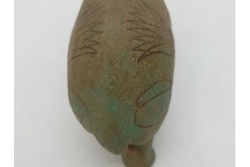 イギリス　BMP(大英博物館?)　カバ　存在感のある置物3点セット(青いカバ、エジプト、動物、アニマル、オブジェ、ディスプレイ)(R-081871)