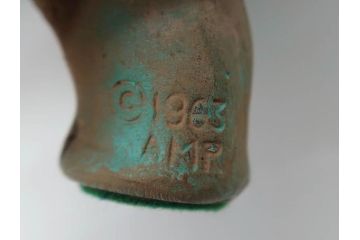 イギリス　BMP(大英博物館?)　カバ　存在感のある置物3点セット(青いカバ、エジプト、動物、アニマル、オブジェ、ディスプレイ)(R-081871)