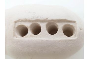 イギリス　BMP(大英博物館?)　カバ　存在感のある置物3点セット(青いカバ、エジプト、動物、アニマル、オブジェ、ディスプレイ)(R-081871)