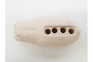 イギリス　BMP(大英博物館?)　カバ　存在感のある置物3点セット(青いカバ、エジプト、動物、アニマル、オブジェ、ディスプレイ)(R-081871)