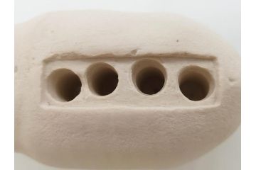 イギリス　BMP(大英博物館?)　カバ　存在感のある置物3点セット(青いカバ、エジプト、動物、アニマル、オブジェ、ディスプレイ)(R-081871)