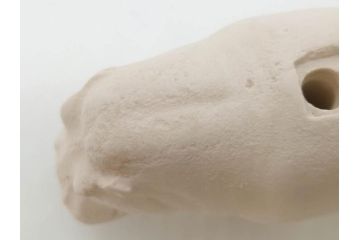 イギリス　BMP(大英博物館?)　カバ　存在感のある置物3点セット(青いカバ、エジプト、動物、アニマル、オブジェ、ディスプレイ)(R-081871)