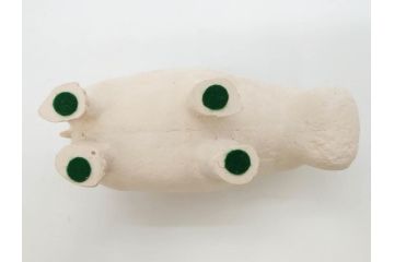 イギリス　BMP(大英博物館?)　カバ　存在感のある置物3点セット(青いカバ、エジプト、動物、アニマル、オブジェ、ディスプレイ)(R-081871)