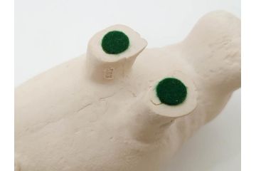 イギリス　BMP(大英博物館?)　カバ　存在感のある置物3点セット(青いカバ、エジプト、動物、アニマル、オブジェ、ディスプレイ)(R-081871)