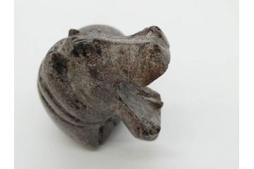 カバ　お部屋のアクセントになる置物3点セット(彫刻、動物、アニマル、アフリカ、ジンバブエ、オブジェ、ディスプレイ)(R-081872)
