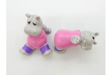 カバ　日本製　ユーモアあふれる置物15点セット(動物、アニマル、オブジェ、ディスプレイ)(R-081873)