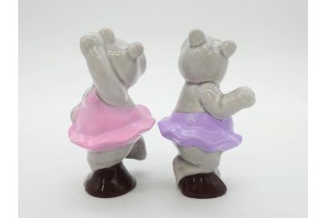 カバ　日本製　ユーモアあふれる置物15点セット(動物、アニマル、オブジェ、ディスプレイ)(R-081873)