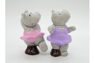 カバ　日本製　ユーモアあふれる置物15点セット(動物、アニマル、オブジェ、ディスプレイ)(R-081873)