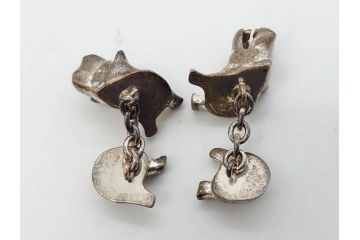Hudson(ハドソン)　錫　925　アクセサリー　色々なデザインが楽しめるカバ小物29点セット(動物、アニマル、ピューター、ピアス、カフス、ネックレス、ブローチ、コルク栓、キーホルダー、置物、オブジェ、ディスプレイ)(R-081874)