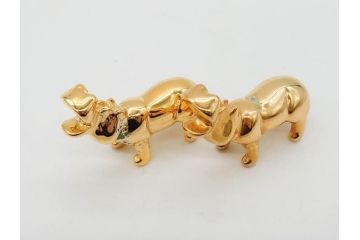 Hudson(ハドソン)　錫　925　アクセサリー　色々なデザインが楽しめるカバ小物29点セット(動物、アニマル、ピューター、ピアス、カフス、ネックレス、ブローチ、コルク栓、キーホルダー、置物、オブジェ、ディスプレイ)(R-081874)