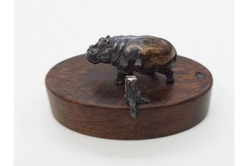 Hudson(ハドソン)　錫　925　アクセサリー　色々なデザインが楽しめるカバ小物29点セット(動物、アニマル、ピューター、ピアス、カフス、ネックレス、ブローチ、コルク栓、キーホルダー、置物、オブジェ、ディスプレイ)(R-081874)