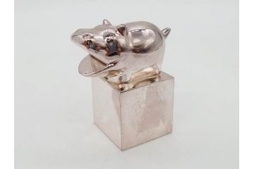 デンマーク　DANSK(ダンスク)　YAMACO　カバ　お部屋の雰囲気を明るくしてくれる置物13点セット(動物、アニマル、ペーパーウェイト、文鎮、重石、HIPPOPOTAMUS、文具、オブジェ、ディスプレイ、北欧)(R-081875)